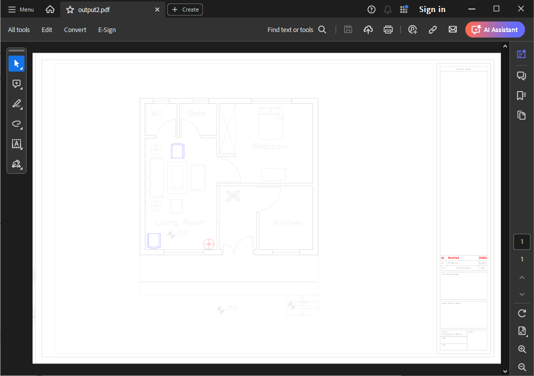 PDF compare result with gray color