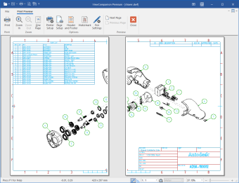 Preview of a multipage PDF in 4-up printing mode